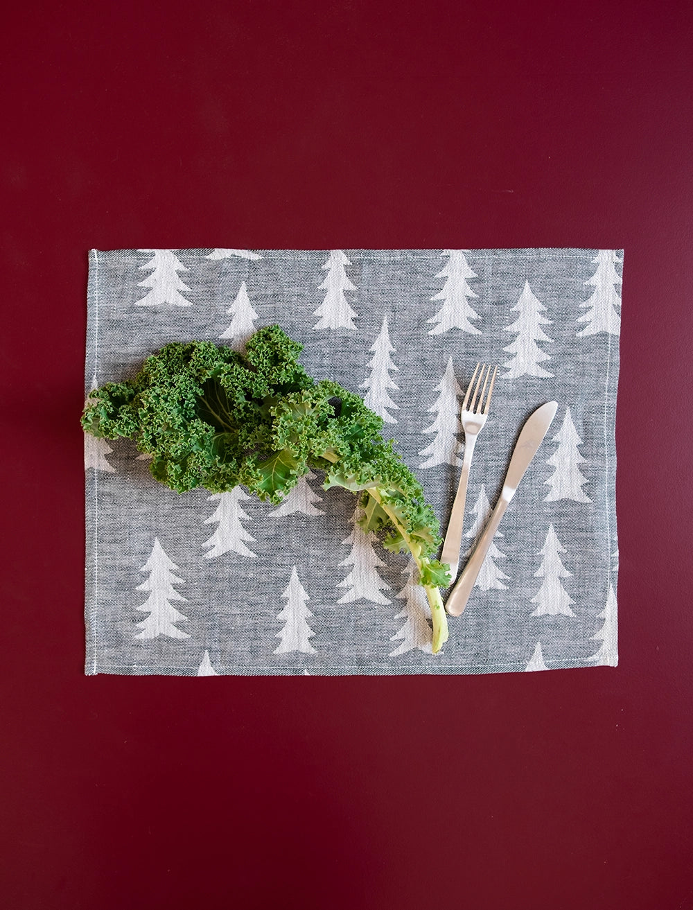 GRAN LINEN PLACE MAT, DARK GREEN