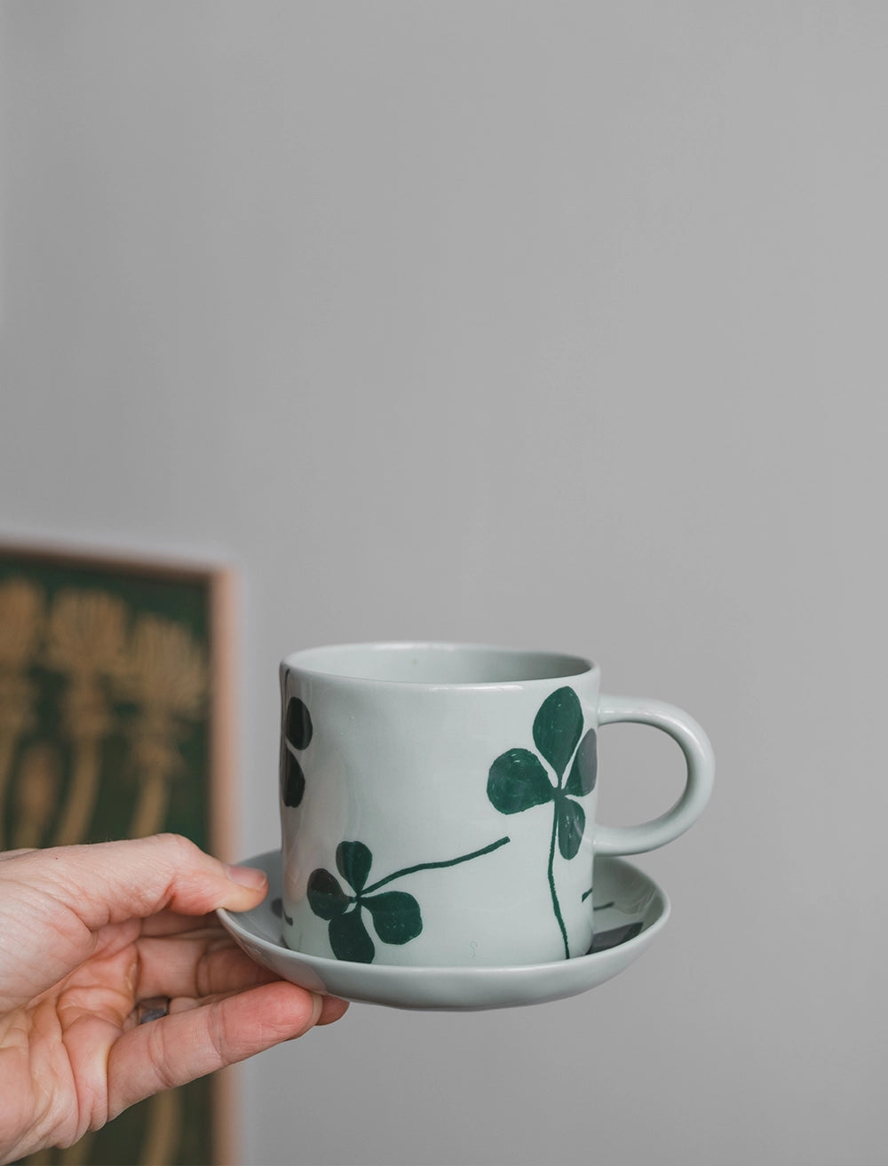 CLOVER CUP WITH EAR, GREEN