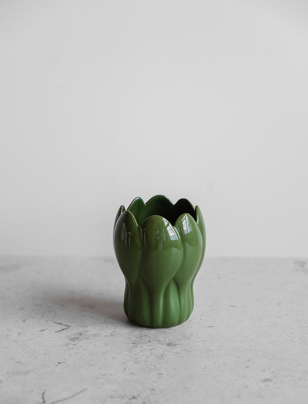 KROKUS VAS, GRÖN - Liten h 12 cm