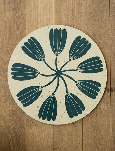 KRANS POT MAT, YELLOW/GREEN