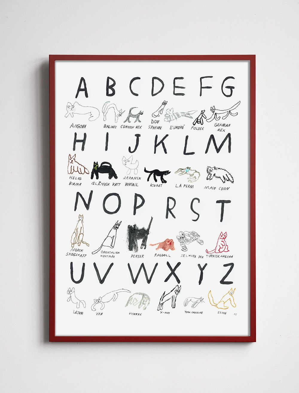 ABC CATS POSTER - 50x70 cm – FINE LITTLE DAY