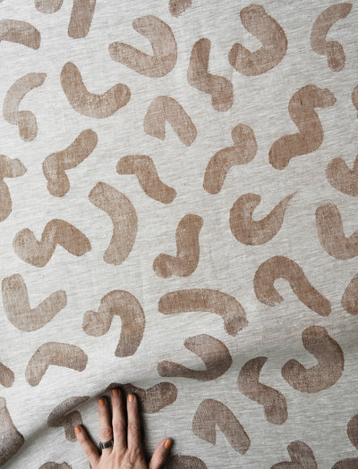 UDON LINEN BY THE METRE, BROWN