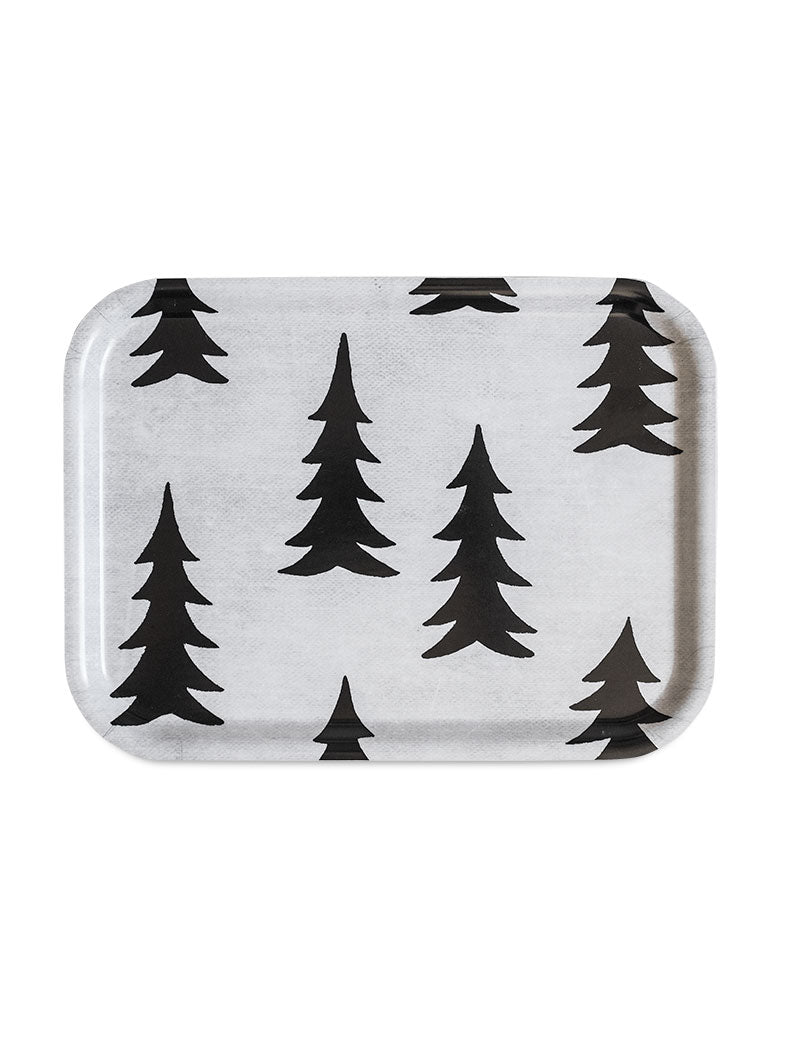GRAN SMALL TRAY, WHITE/BLACK - 27X20 CM