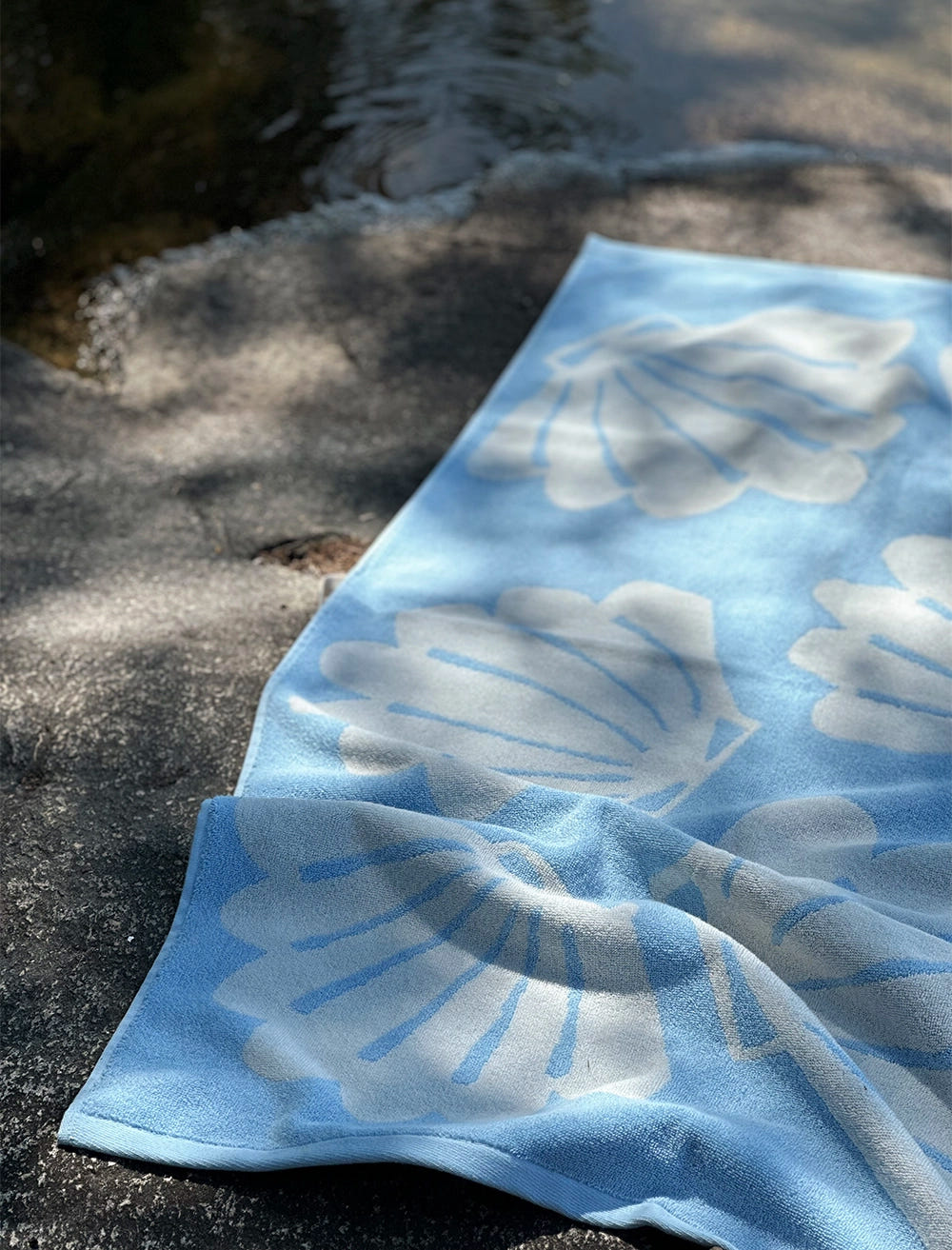 SNÄCKA TERRY TOWEL, AQUA  - 140x70 cm