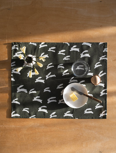 RABBIT PLACEMAT, GREEN