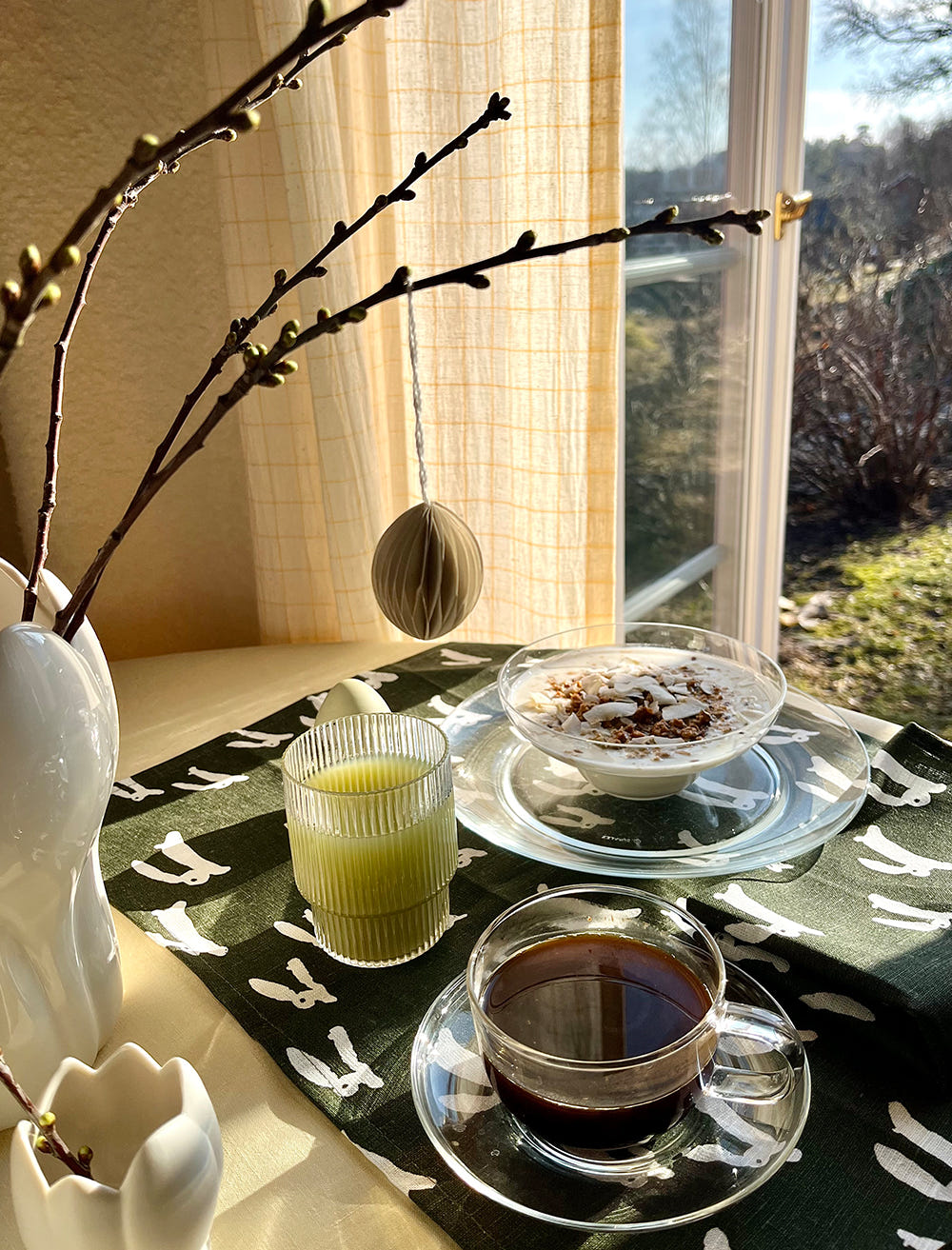 RABBIT PLACEMAT, GREEN