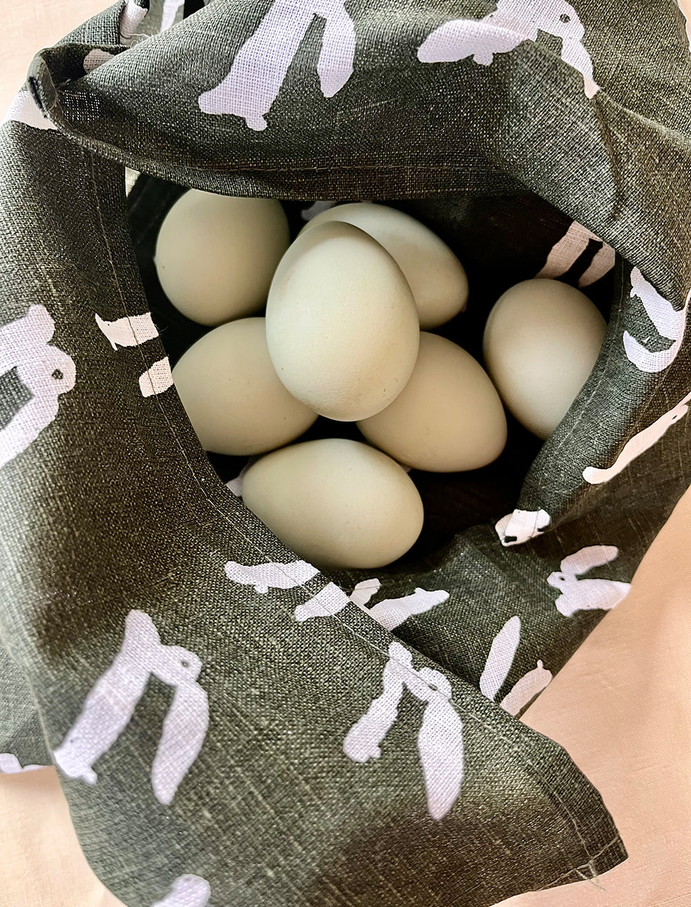 RABBIT TIE BAG, GREEN