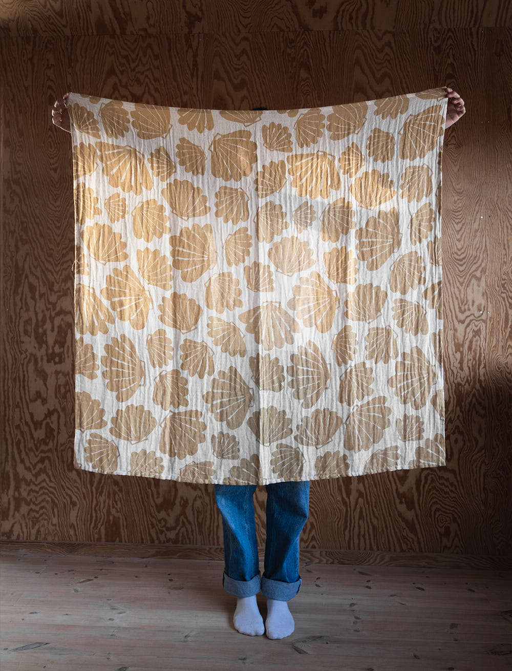 SNÄCKA MUSLIN BLANKET, SAND