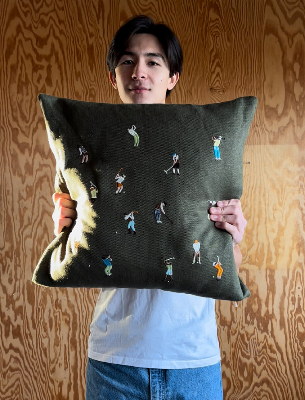 GOLFERS BRODERAT KUDDFODRAL