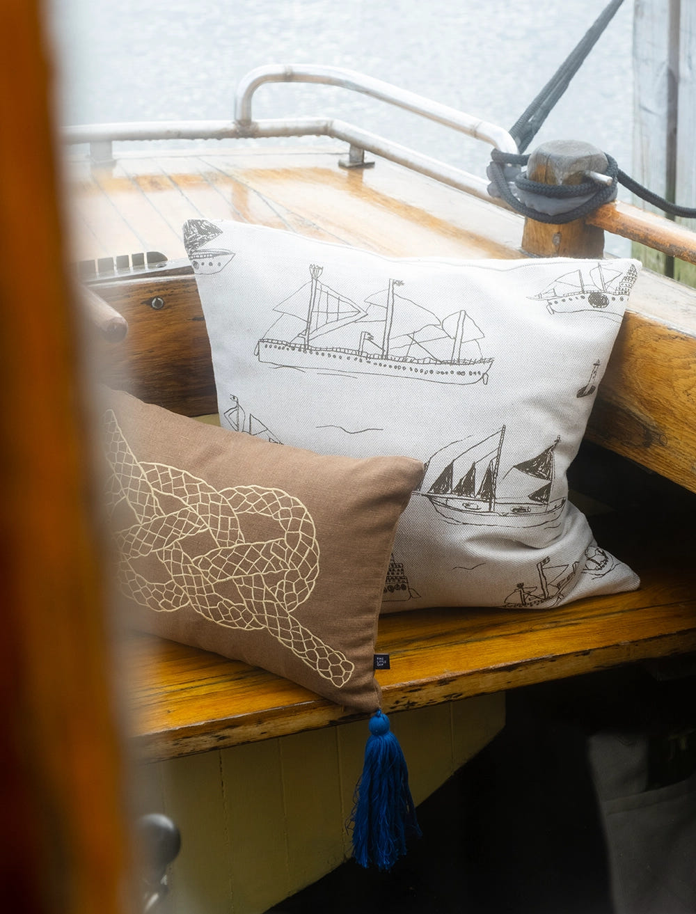 OHOY KISSENBEZUG, NATUR/BRAUN