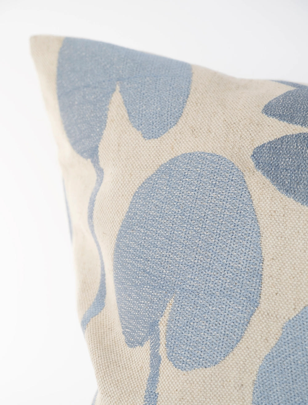 WATER LILIES EMBROIDERED CUSHION COVER, BLUE