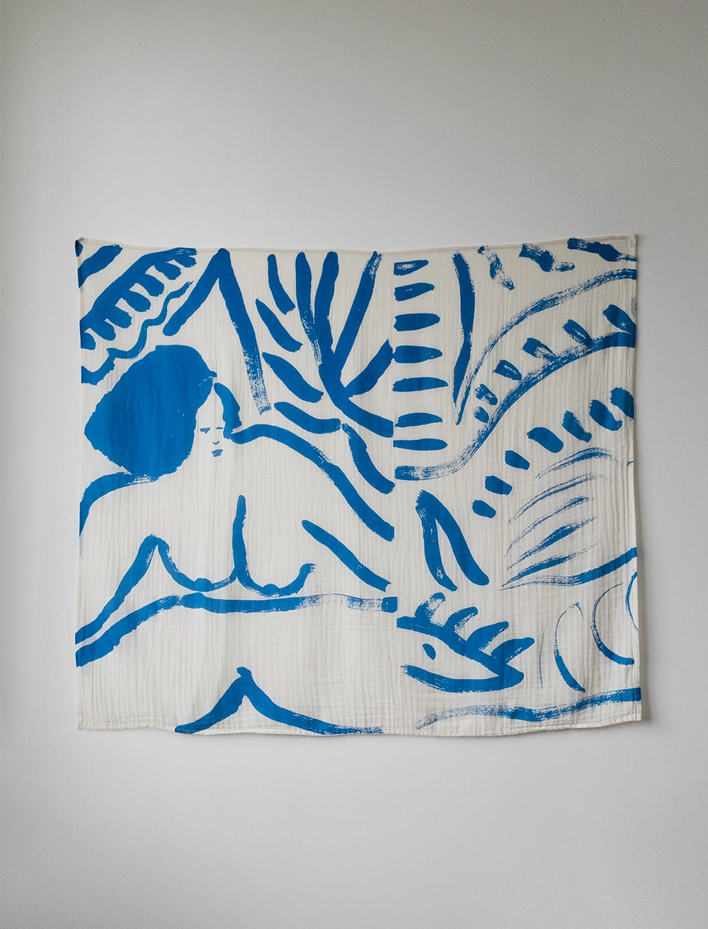 NIGHTFALL MUSLIN SHAWL, BLUE