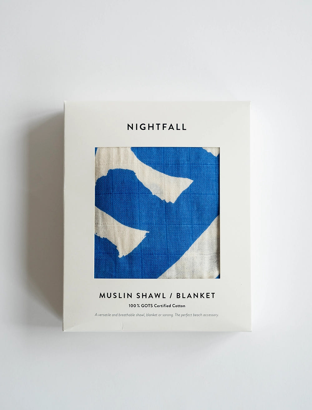 NIGHTFALL MUSLIN SHAWL, BLUE