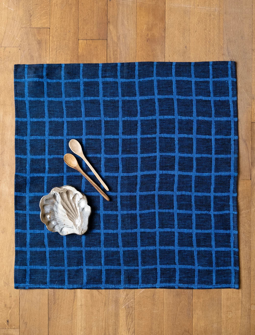 RUTIG JACQUARD GEWEBTE SERVIETTEN 2-PACK, BLAU/SCHWARZ