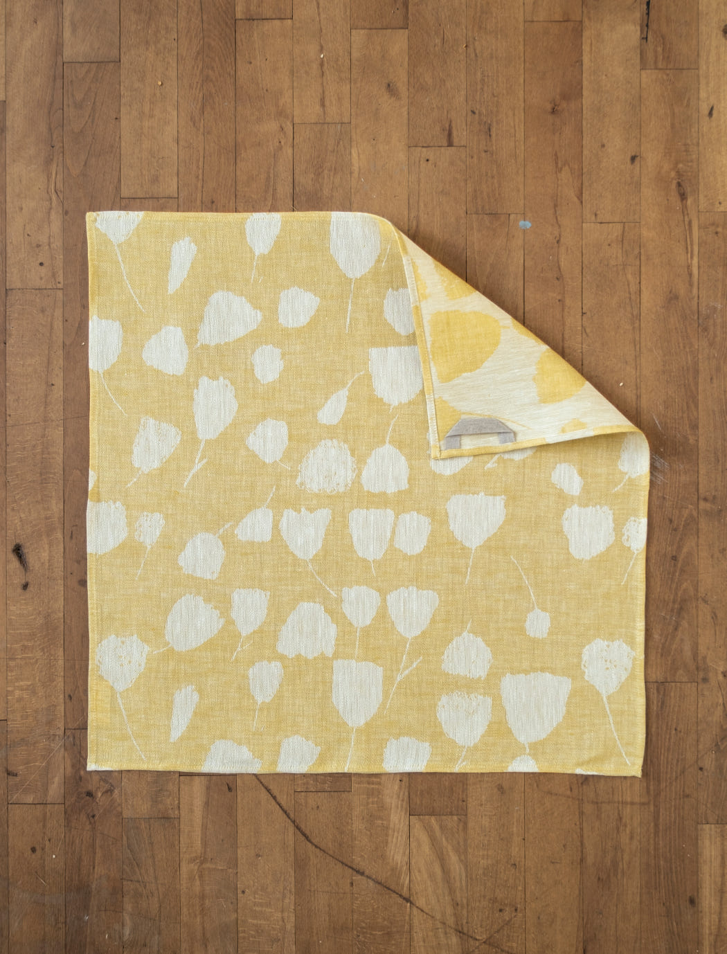 BOUQUET LINEN TEA TOWEL, YELLOW