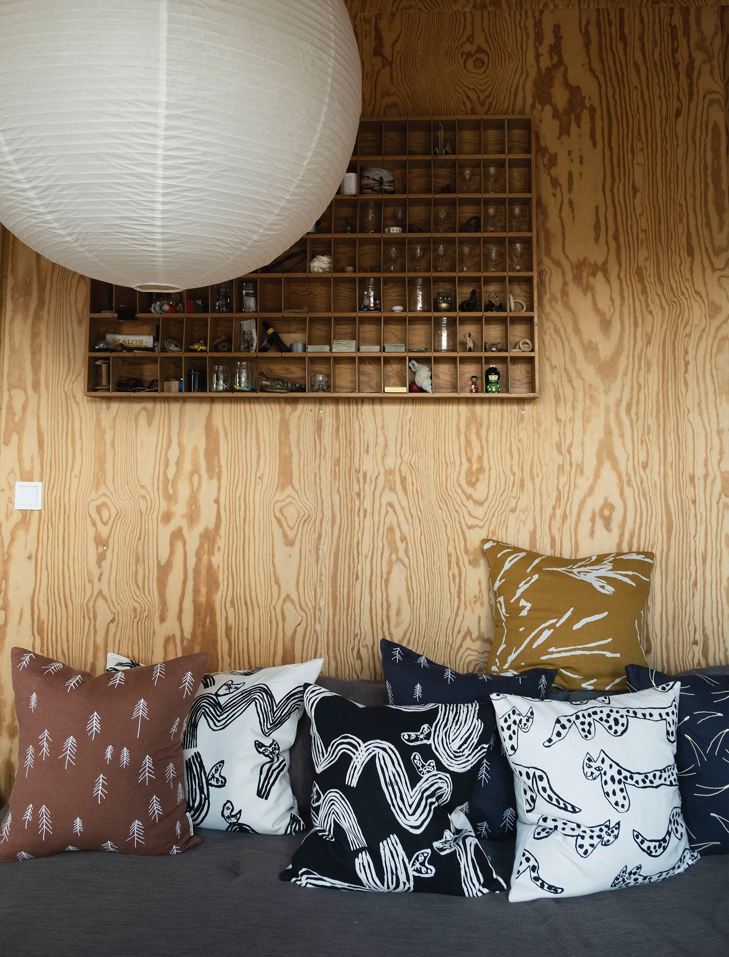 Tiger Cushion Cover, Black