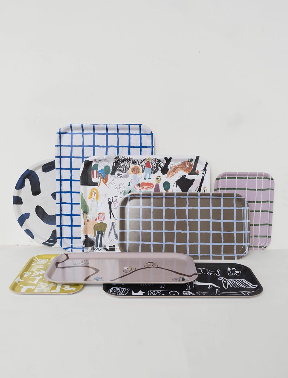 RUTIG BRICKA, BRUN/BLÅ