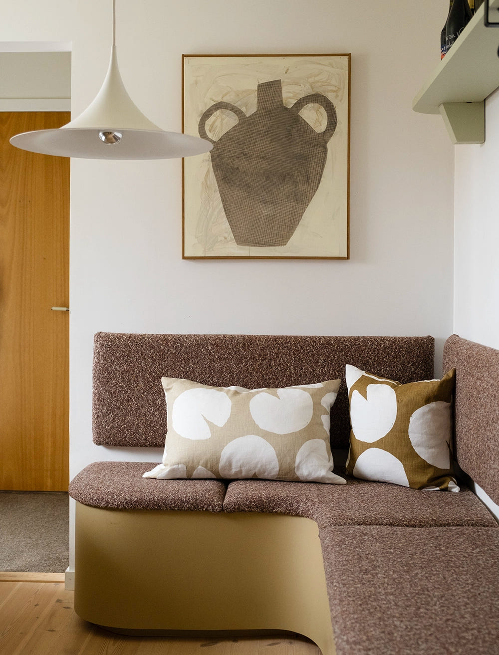 Water Lilies Cushion Cover, Mustard