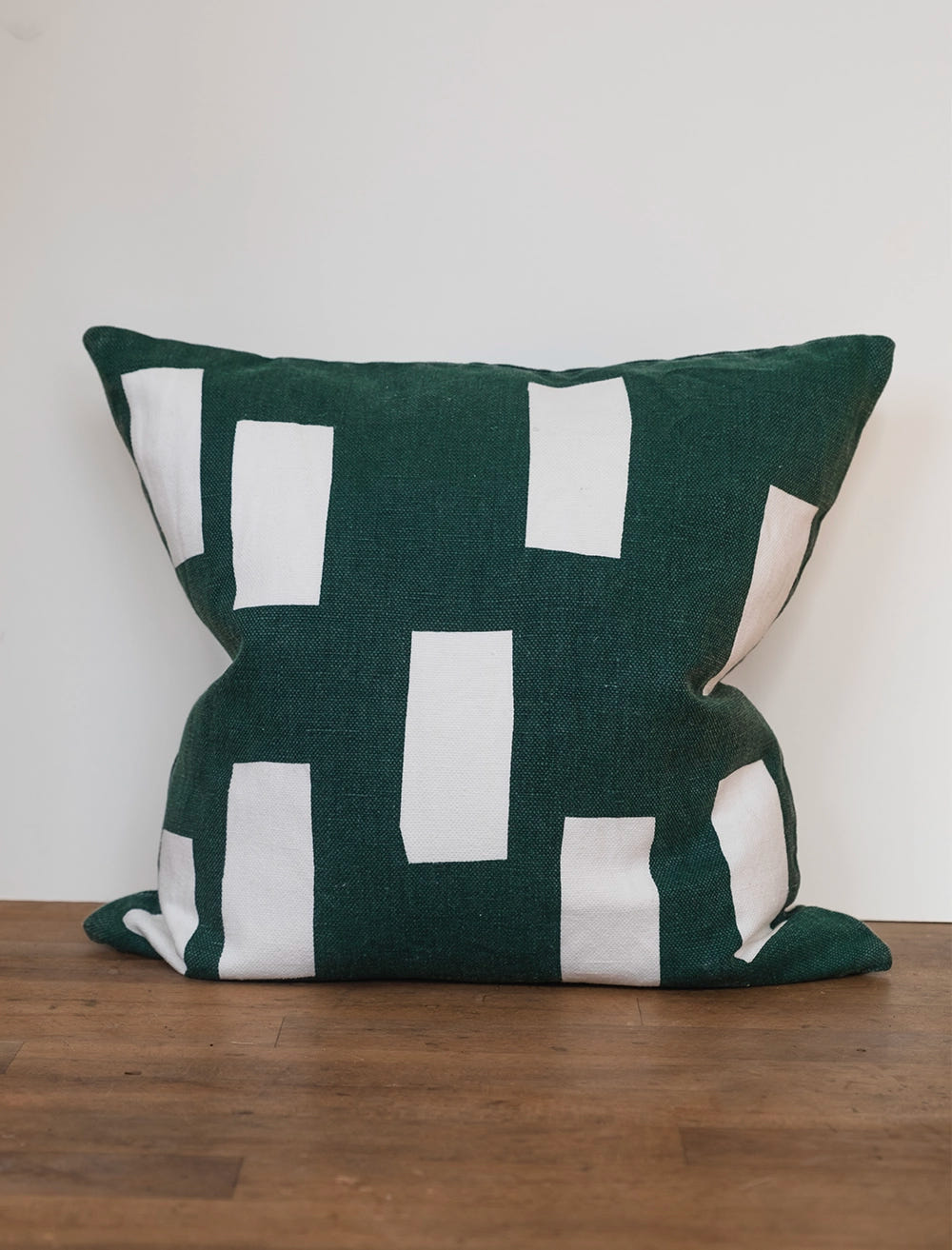 BLOCK CUSHION COVER, GREEN