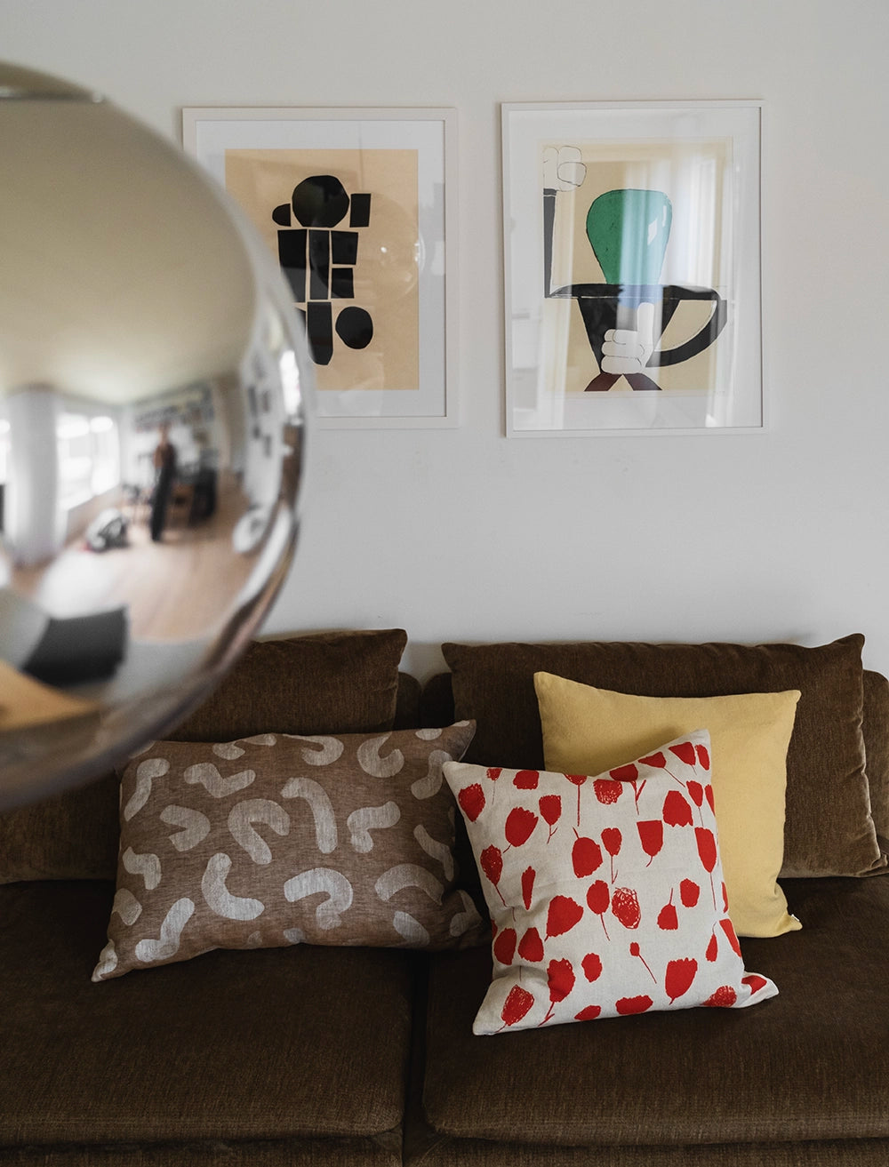 UDON LINEN CUSHION COVER, BROWN