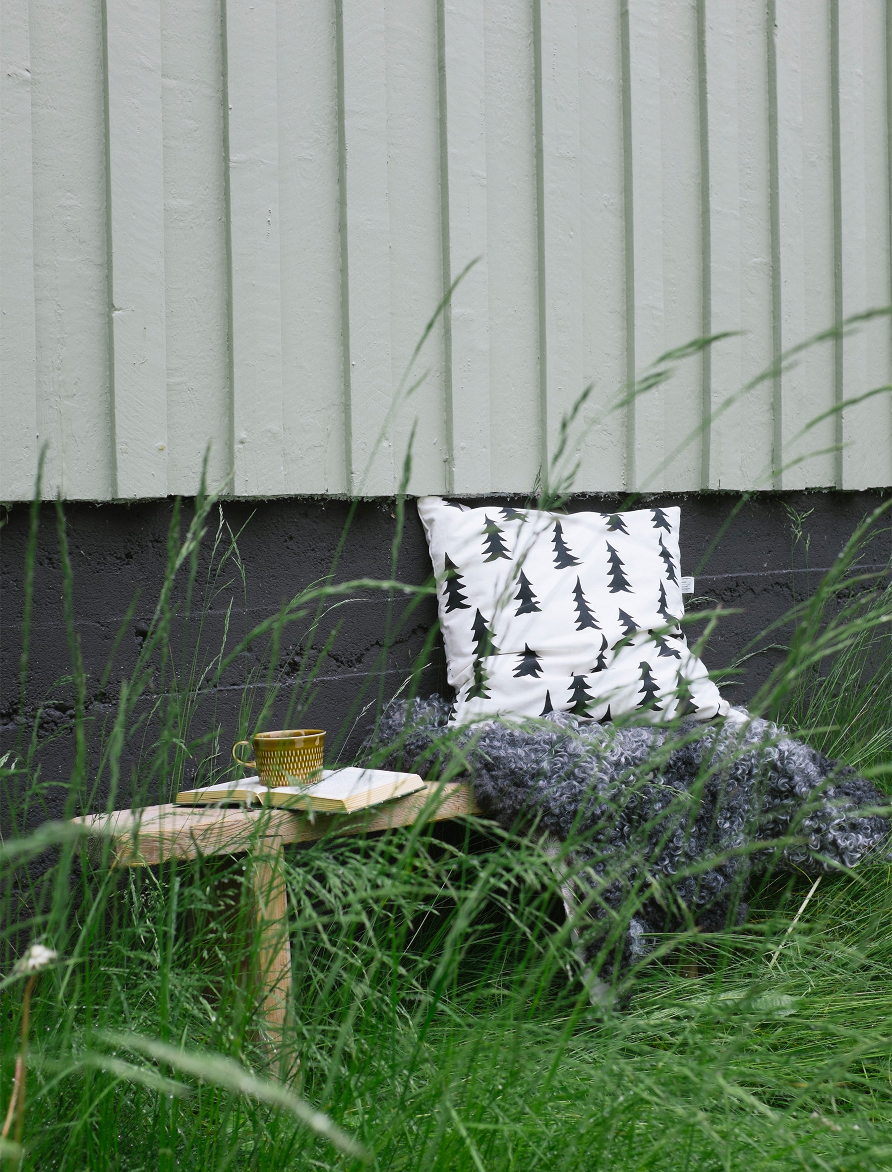 GRAN CUSHION COVER BLACK, 48X48 CM