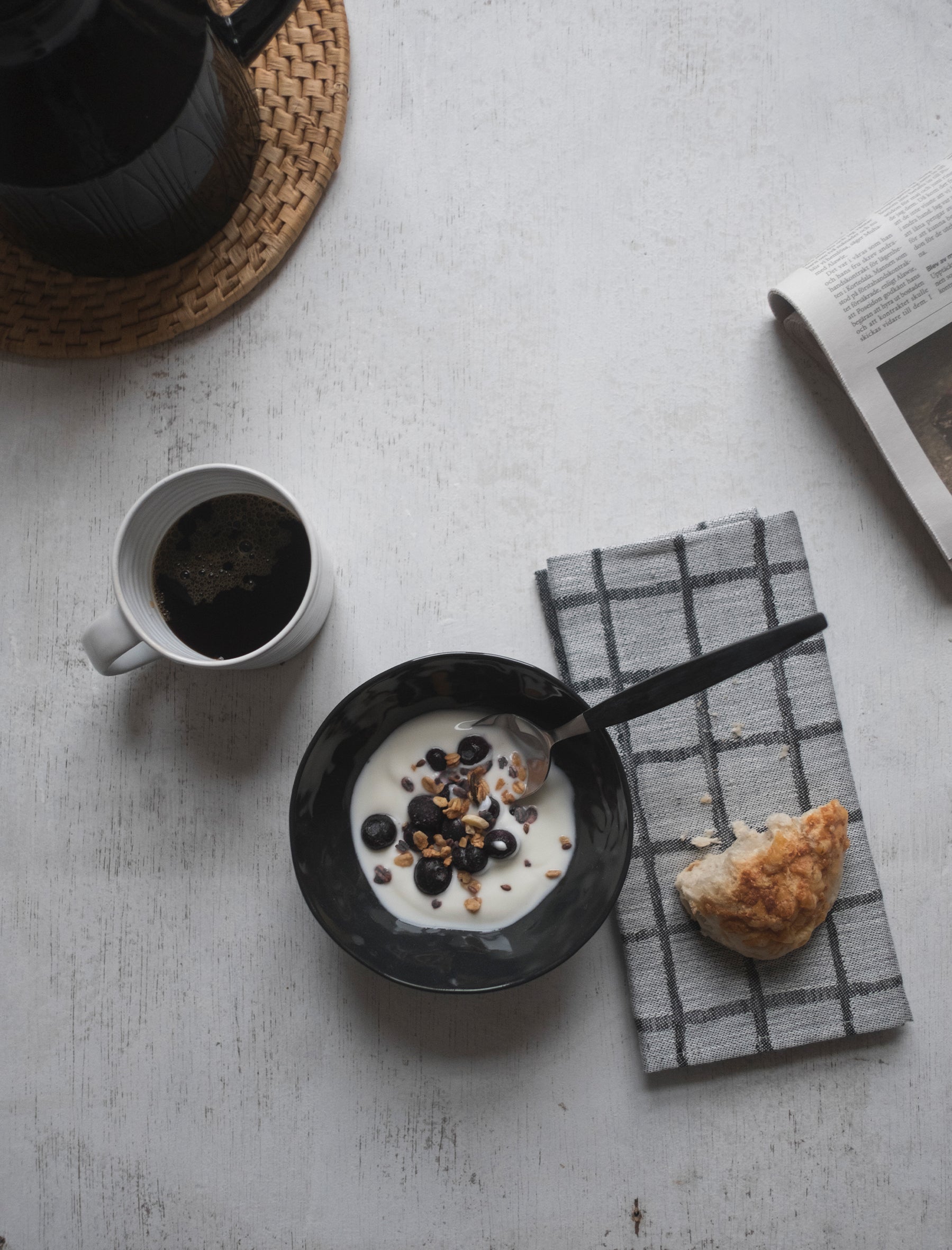 RUTIG JACQUARD GEWEBTE SERVIETTEN 2-PAKET, SCHWARZ