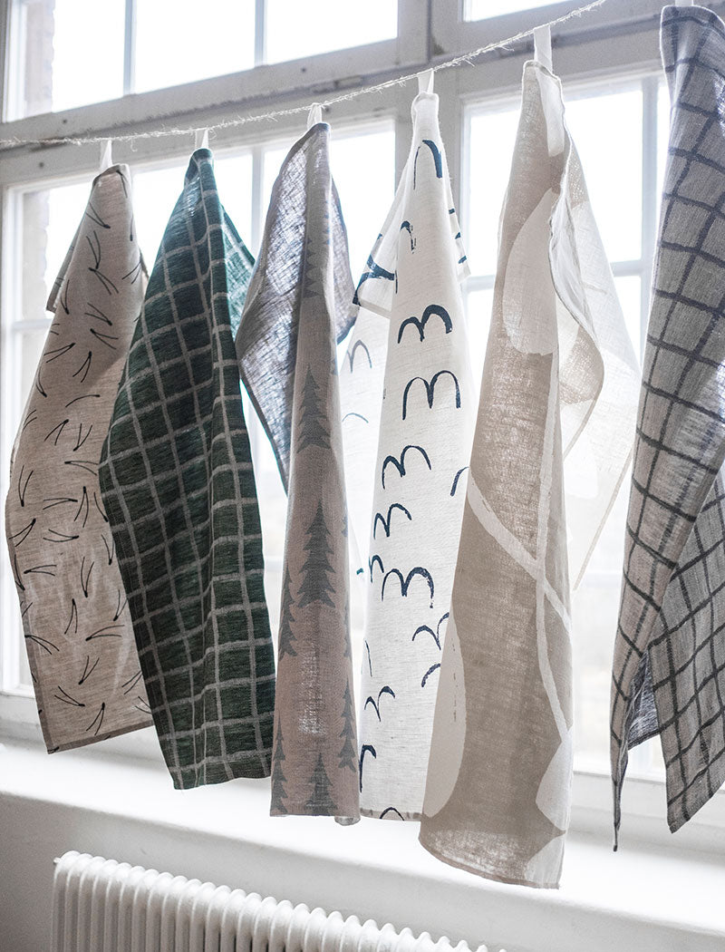 RUTIG JACQUARD GEWEBTES GESCHIRRTUCH, SCHWARZ