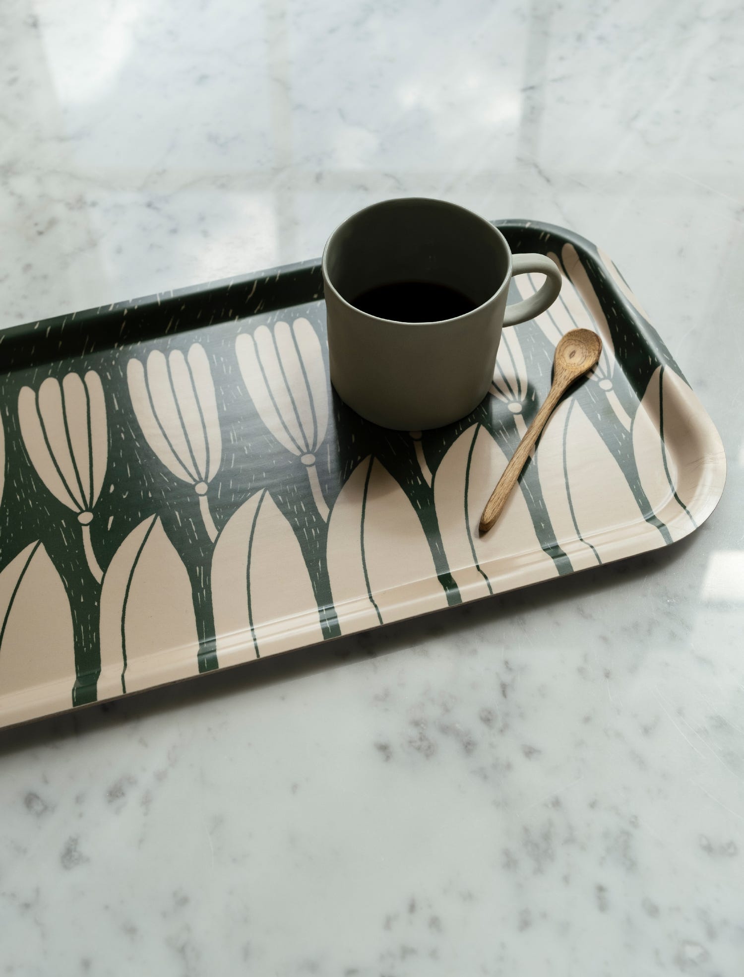 KROKUS TRAY, GREEN/NUDE
