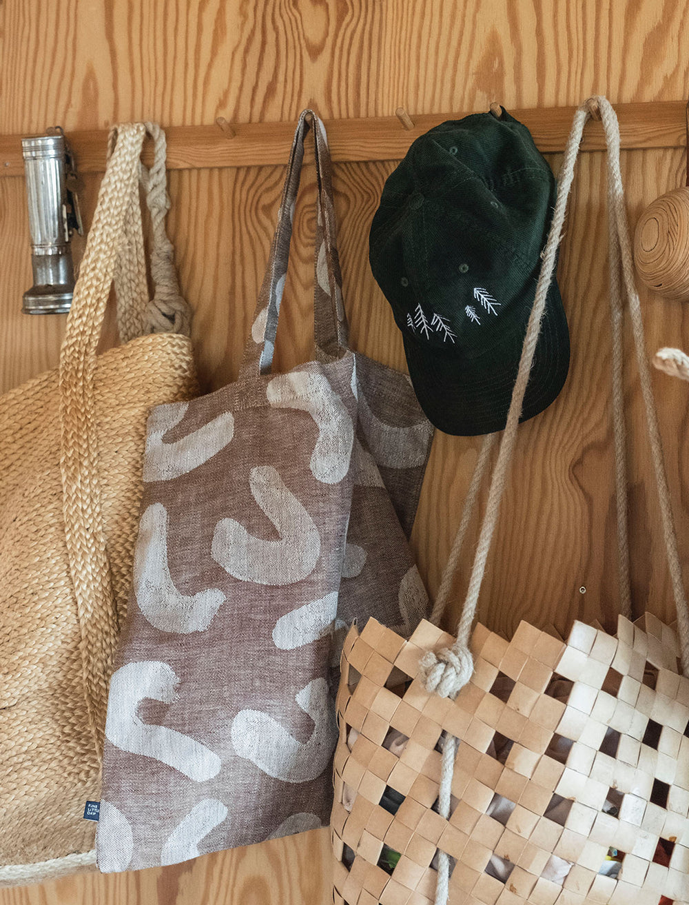 UDON LINEN TOTE BAG, BROWN