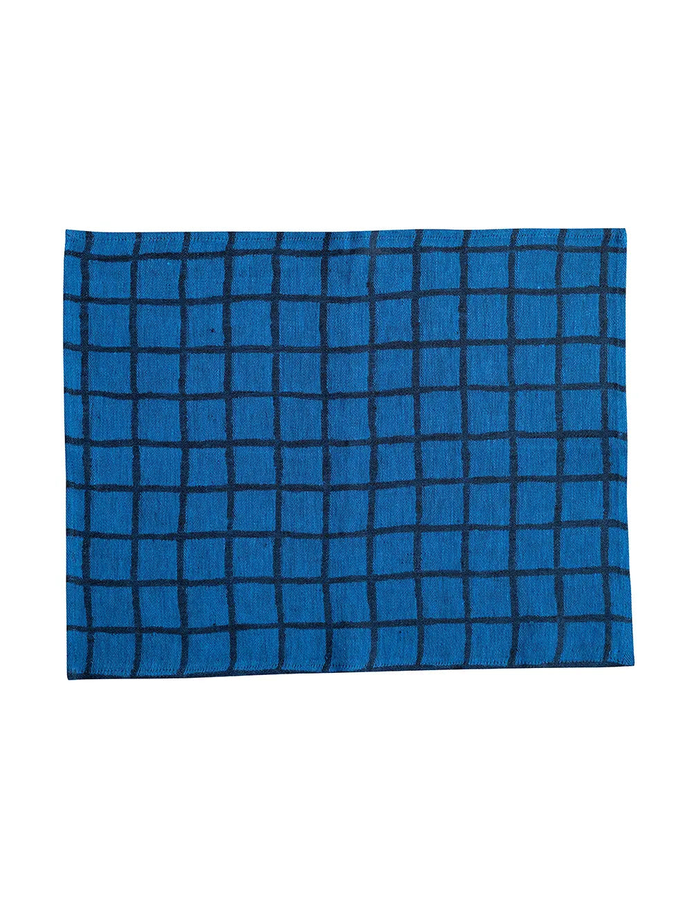 RUTIG JACQUARD WOVEN PLACEMAT, BLUE/BLACK