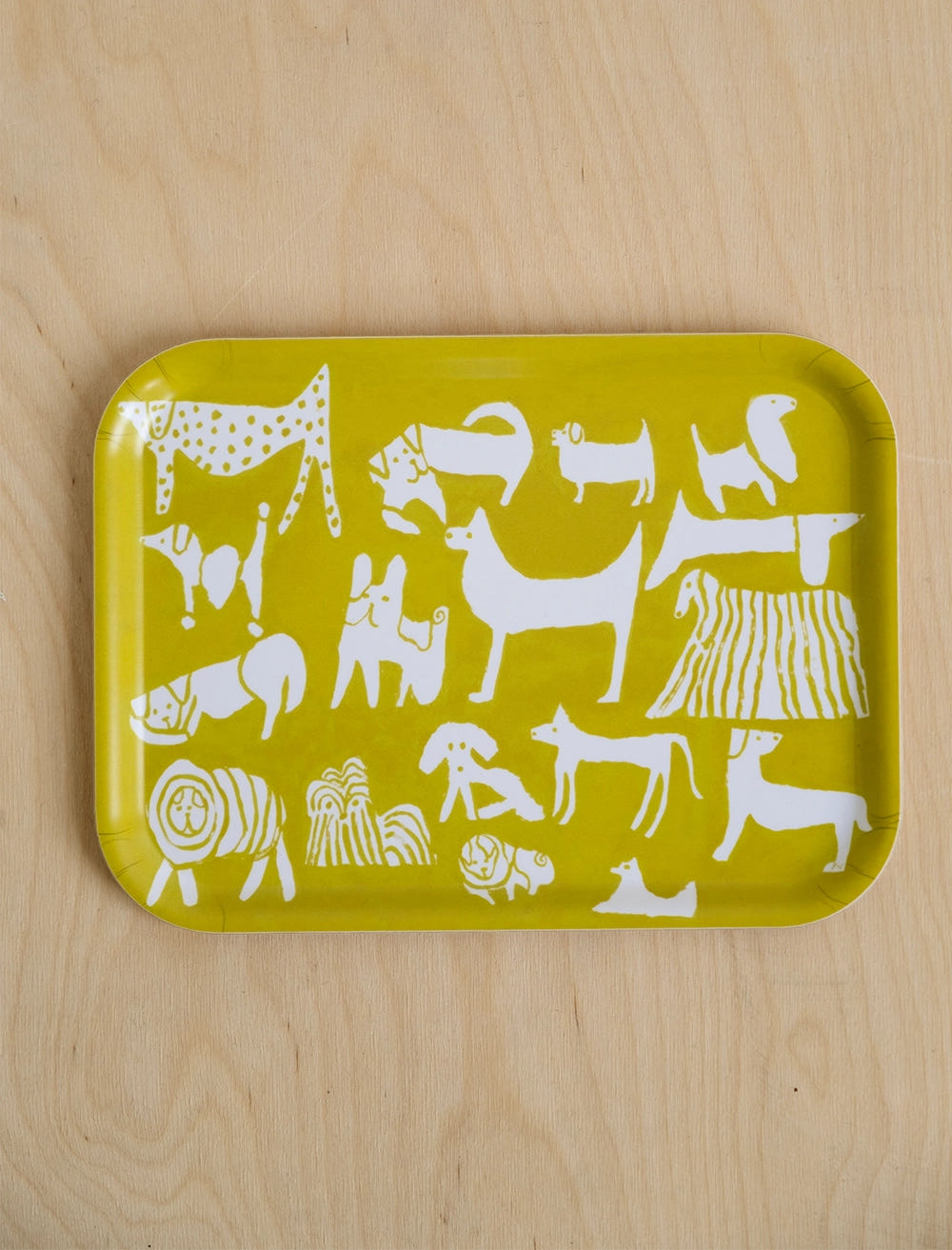 DOGS SMALL TRAY, YELLOW