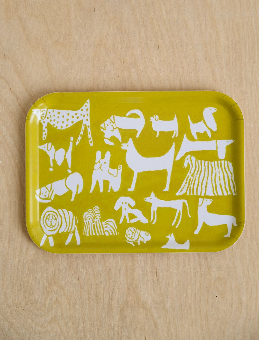 DOGS SMALL TRAY, YELLOW