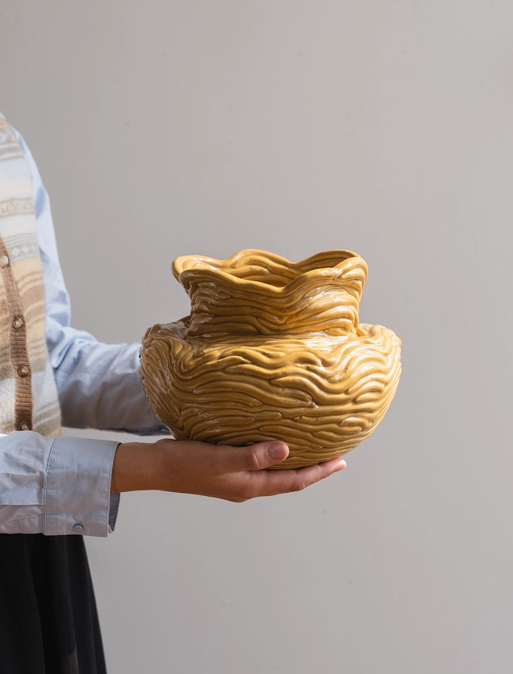 BOMBAC SCHNABEL VASE, YELLOW