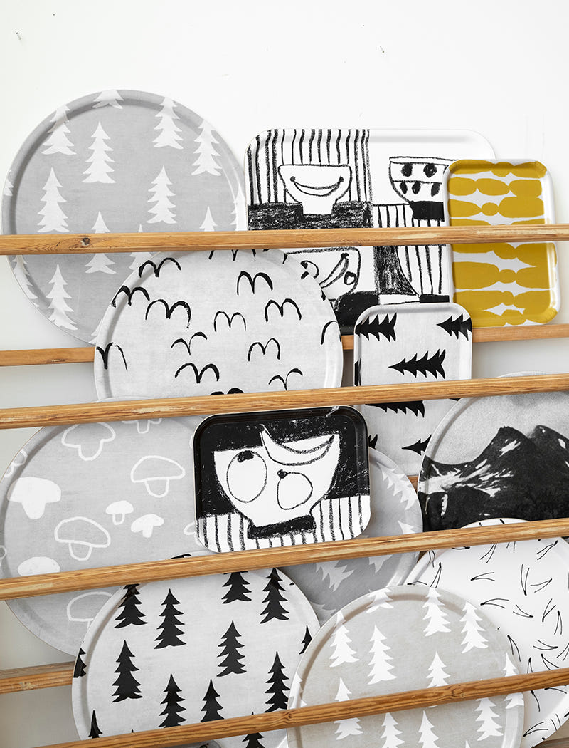 GRAN TRAY, WHITE/BLACK