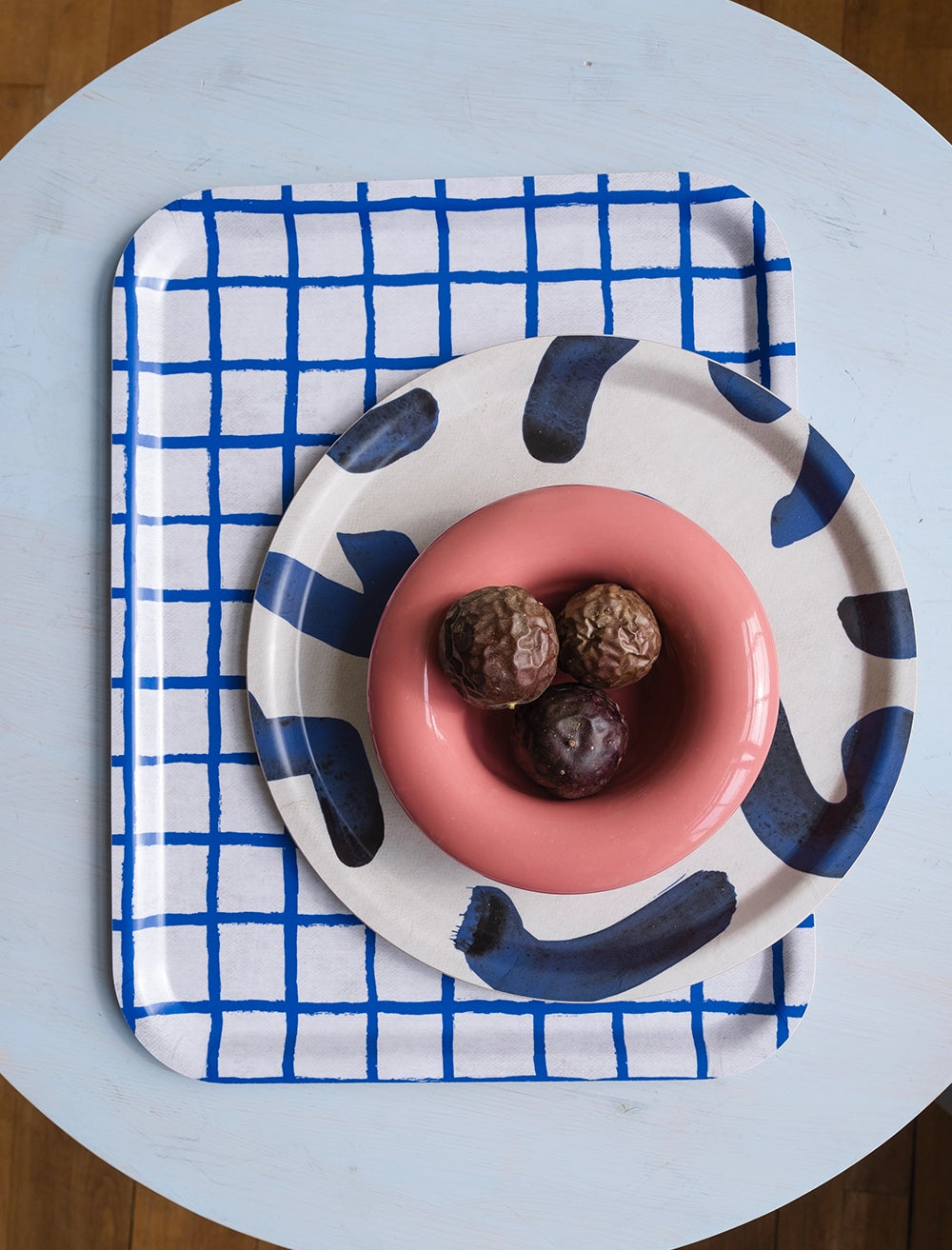 RUTIG TABLETT, WEISS/BLAU