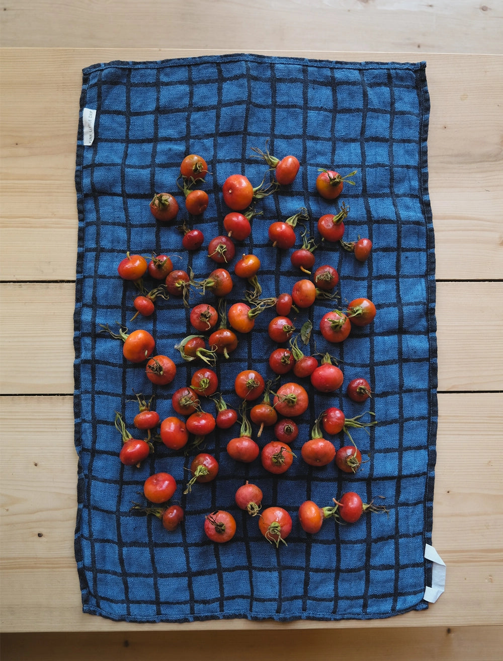 RUTIG JACQUARD GEWEBTES GESCHIRRTUCH, BLAU/SCHWARZ