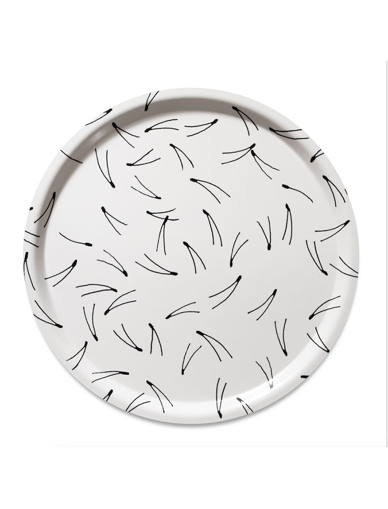 BARR TRAY, WHITE/BLACK