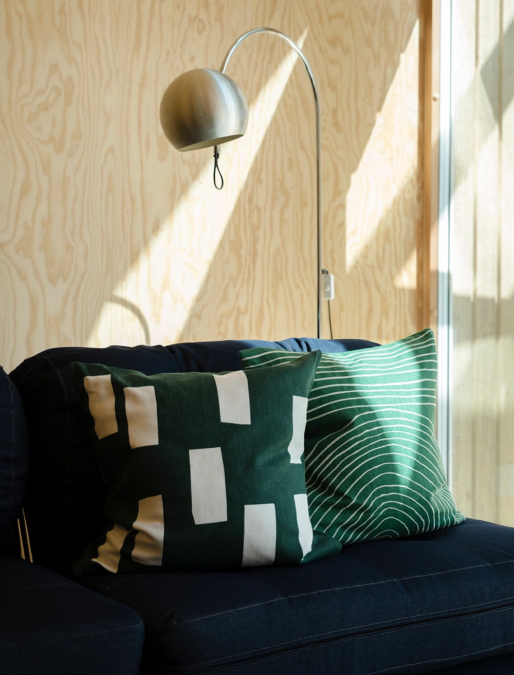 BLOCK CUSHION COVER, GREEN