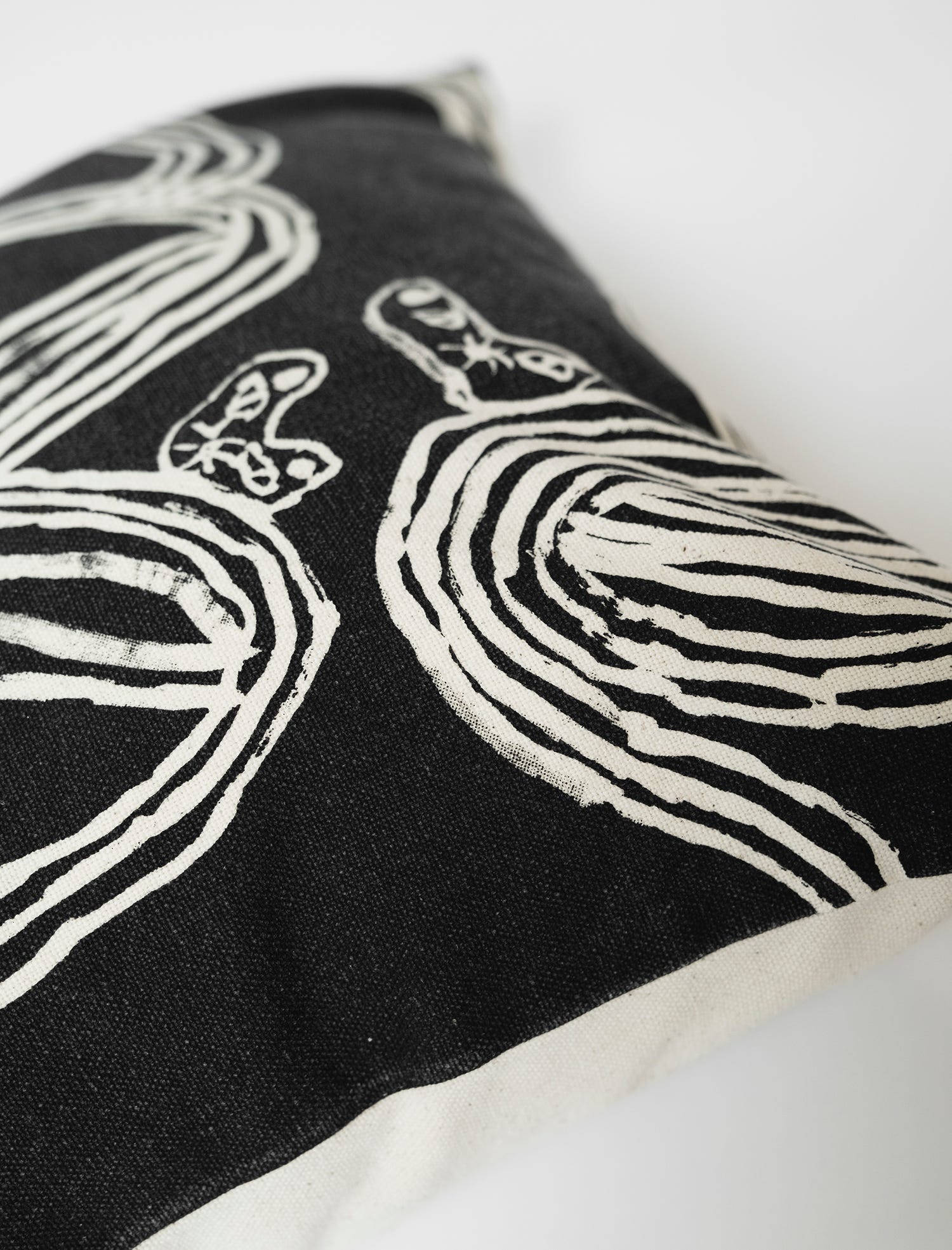 Tiger Cushion Cover, Black