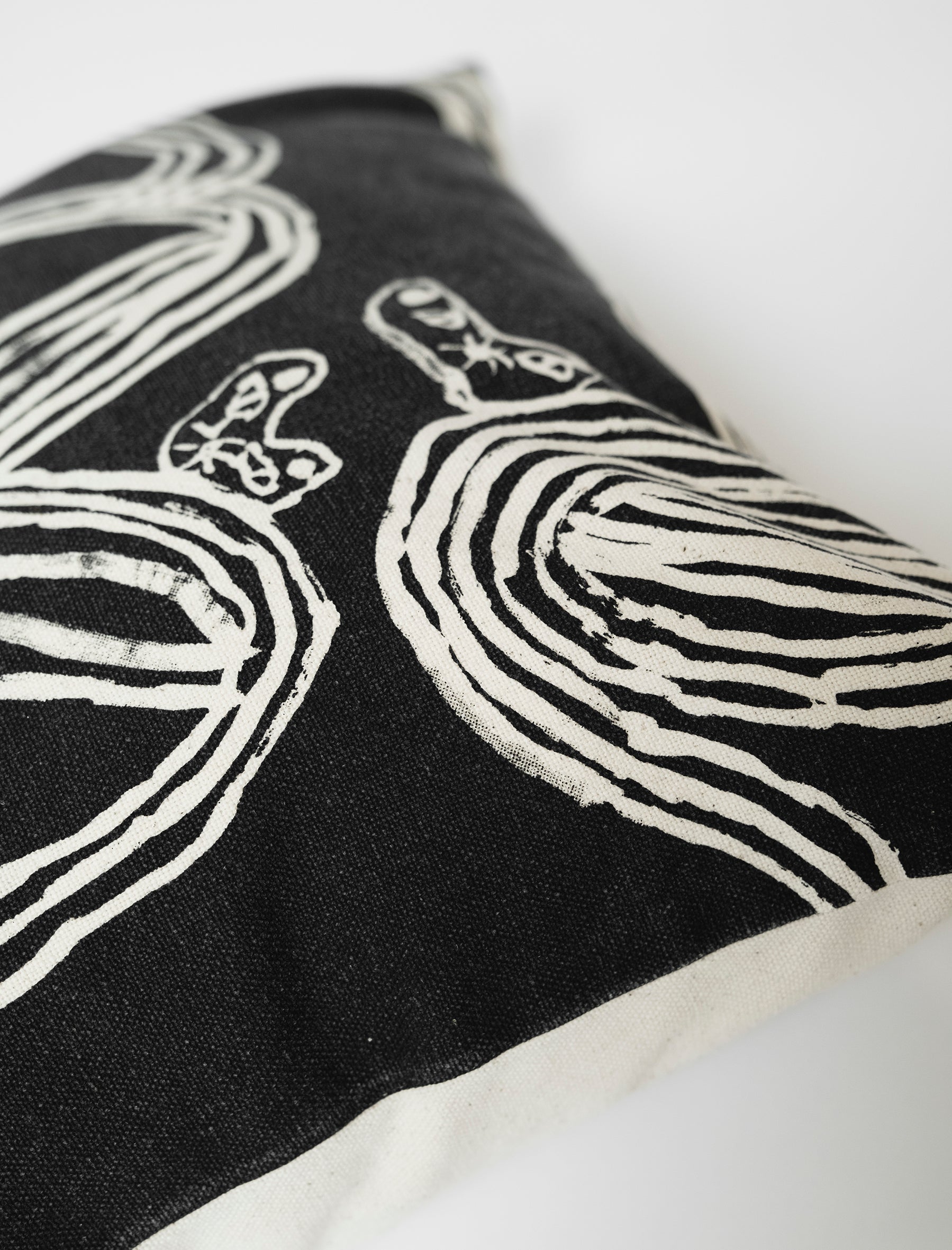 Tiger Cushion Cover, Black