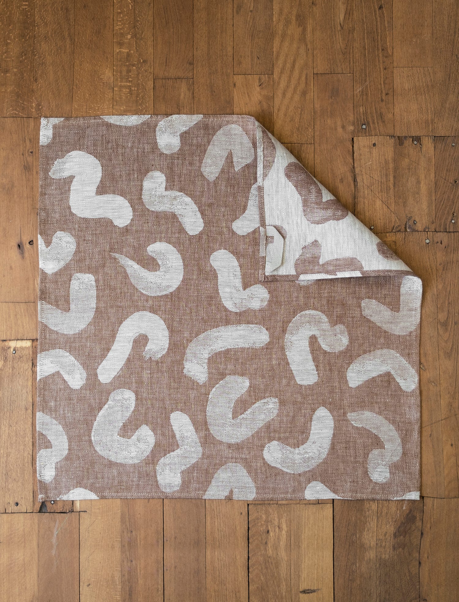 UDON LINEN TEA TOWEL, BROWN