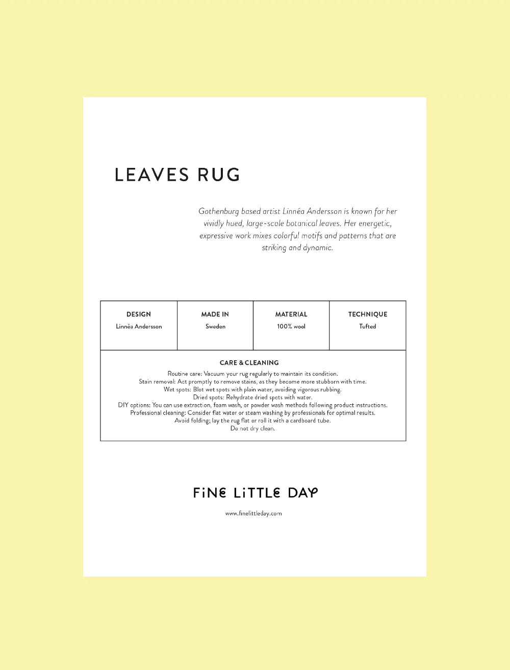 LEAVES WOOL RUG, BEIGE/BROWN