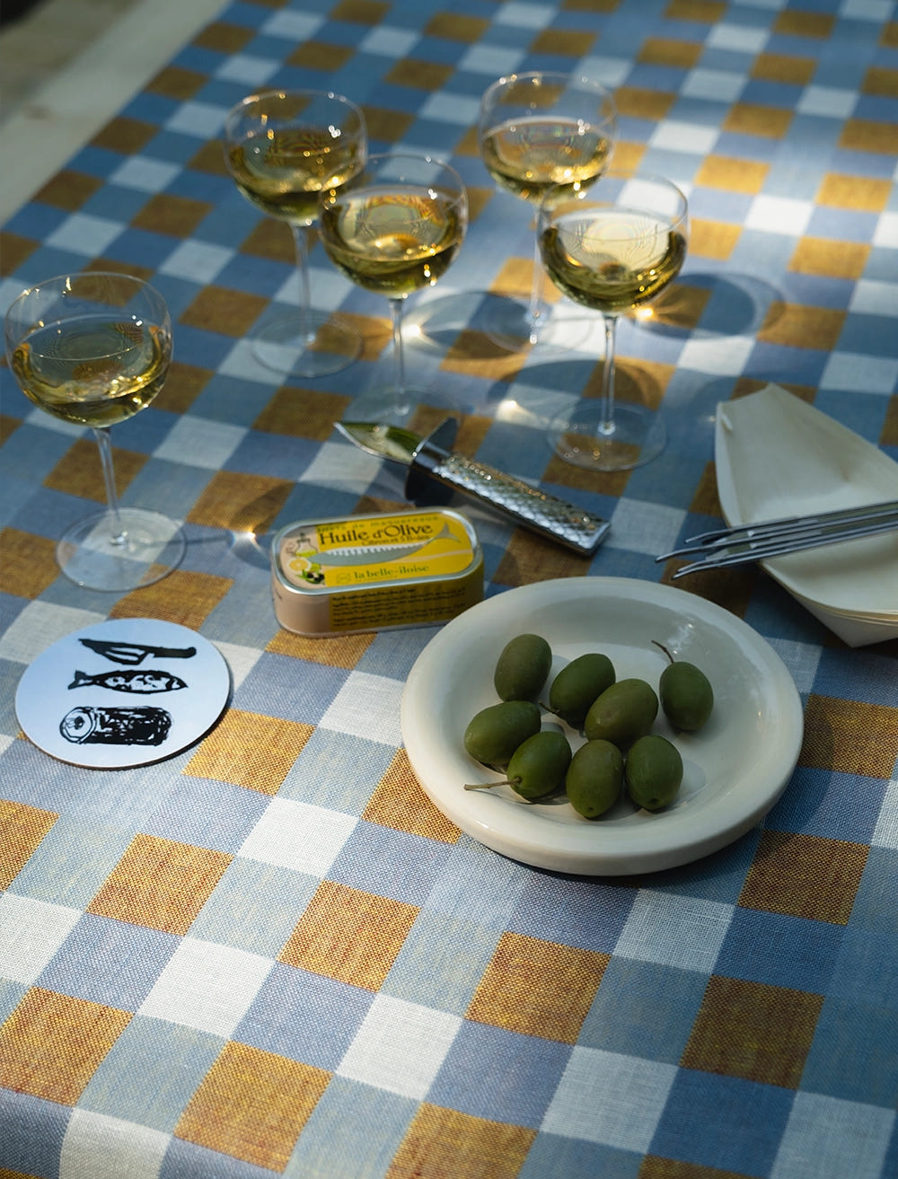 RUTAN WOVEN TABLECLOTH/PLAID, OAT