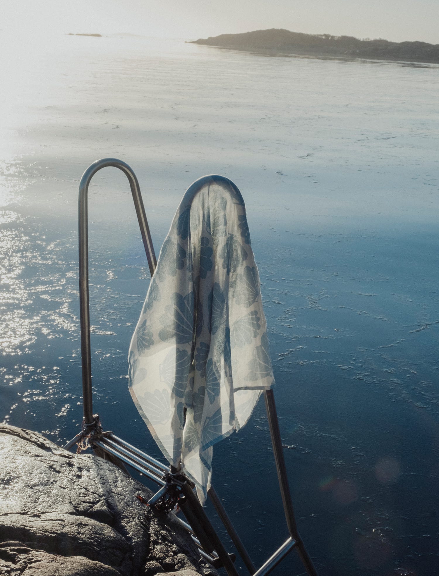 SNÄCKA MUSLIN BLANKET, AQUA