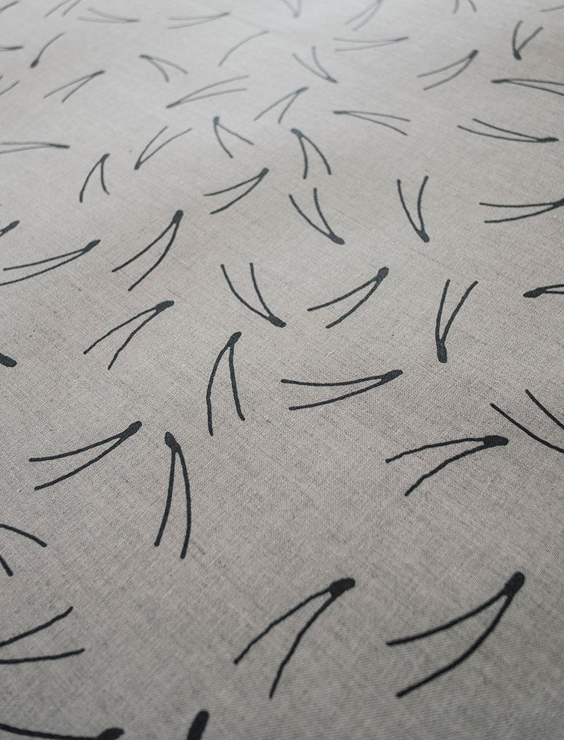 BARR COATED COTTON FABRIC, NATURE/BLACK