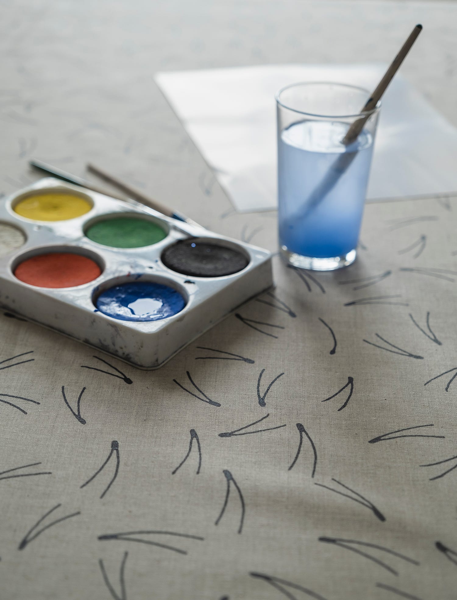 BARR COATED COTTON FABRIC, NATURE/BLACK