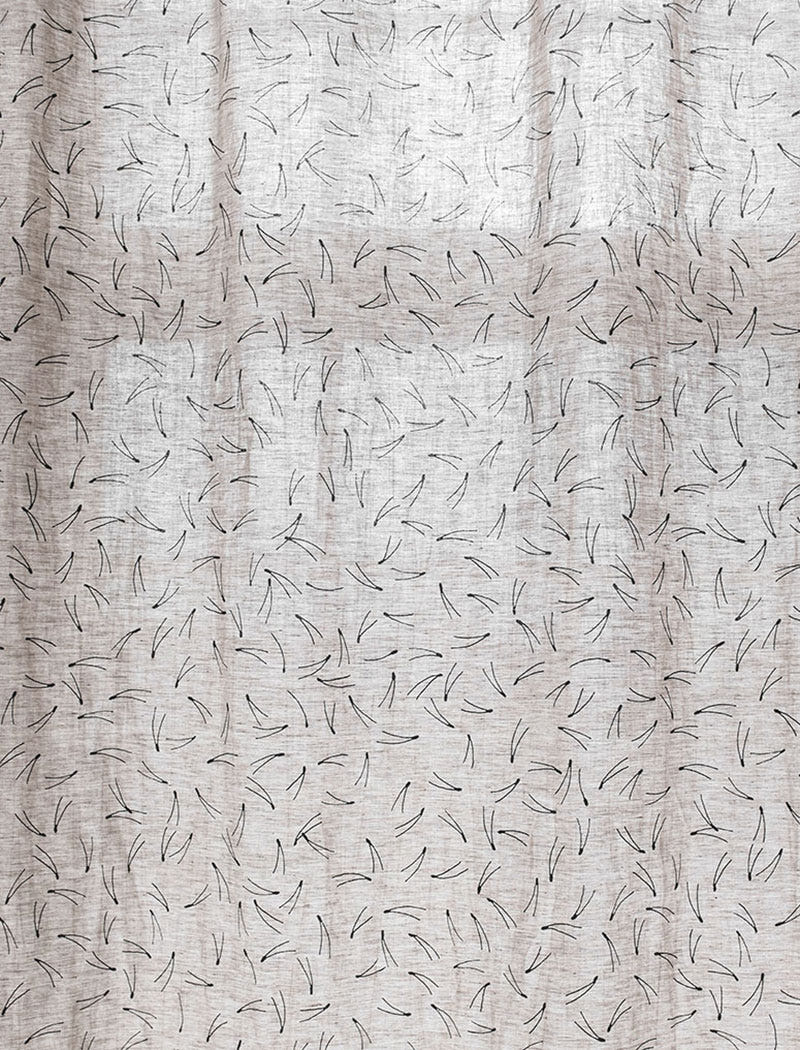 BARR FABRIC BY THE METRE, NATURE/BLACK