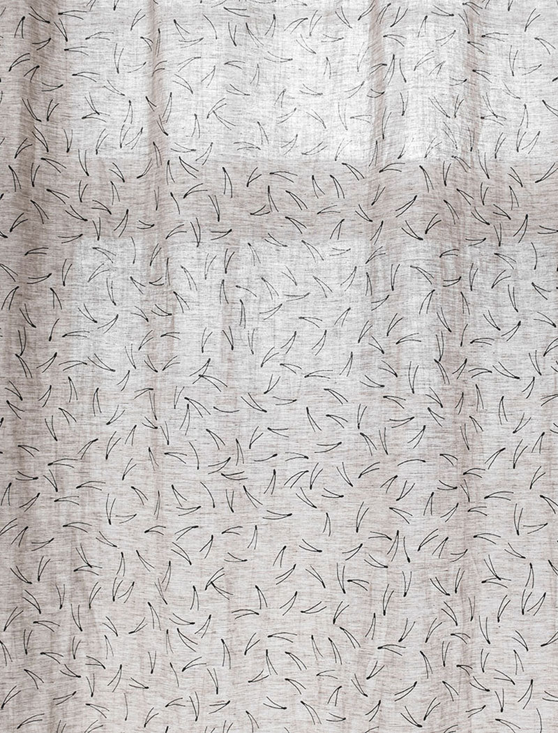 BARR FABRIC BY THE METRE, NATURE/BLACK