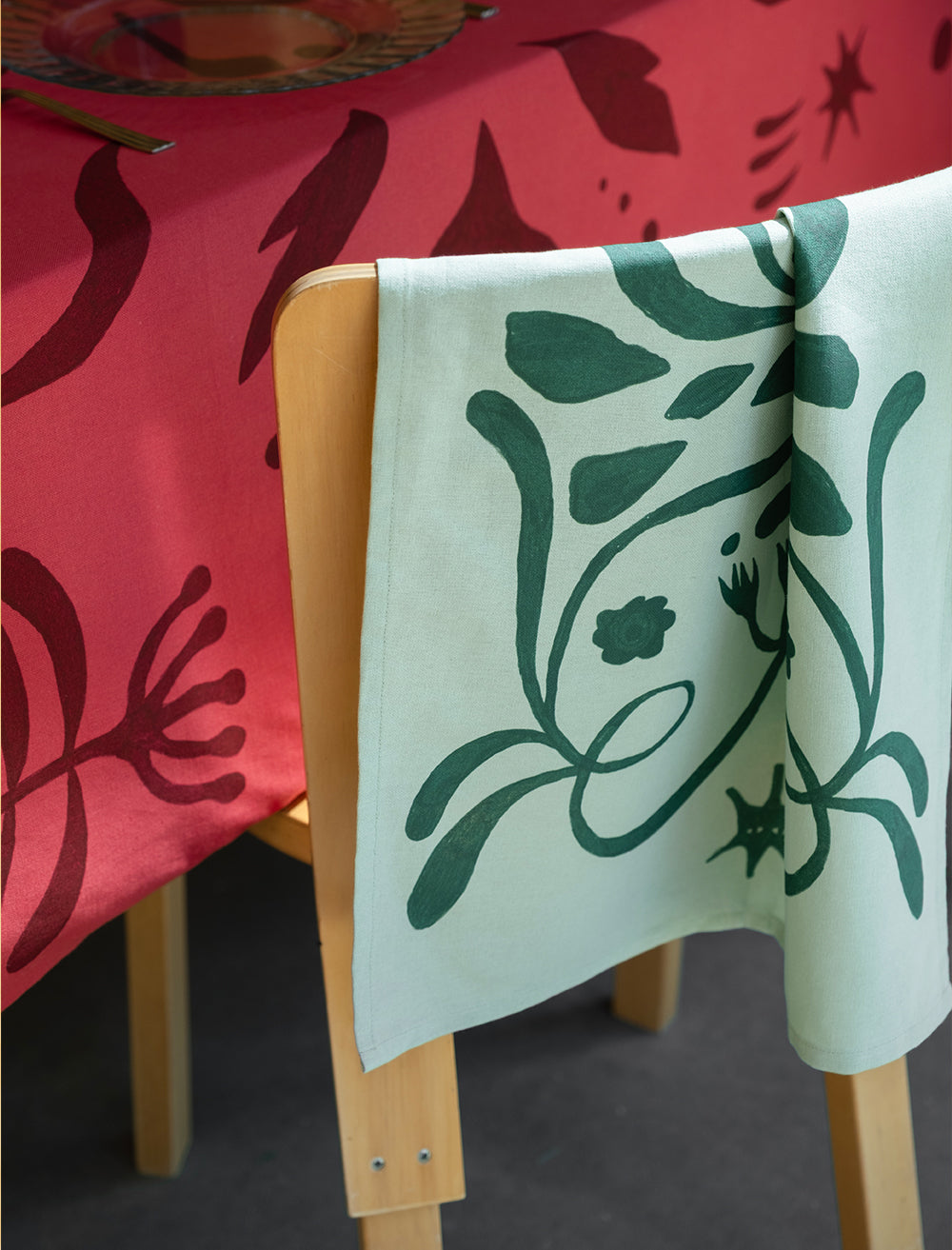 HÖGTID TEA TOWEL, GREEN