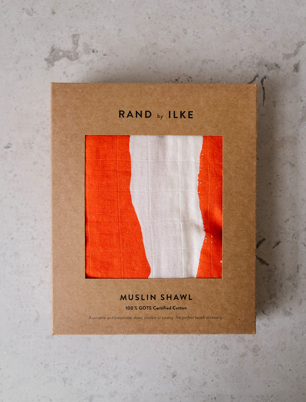 RAND MUSLIN SHAWL, PICASSO RED